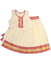 Cream Red Gold Trim Frock